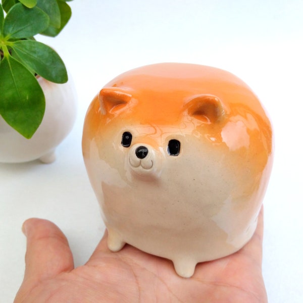 Funny shibainu mug **It has a distortion. Japanese handmade pottery Dog lovers gift