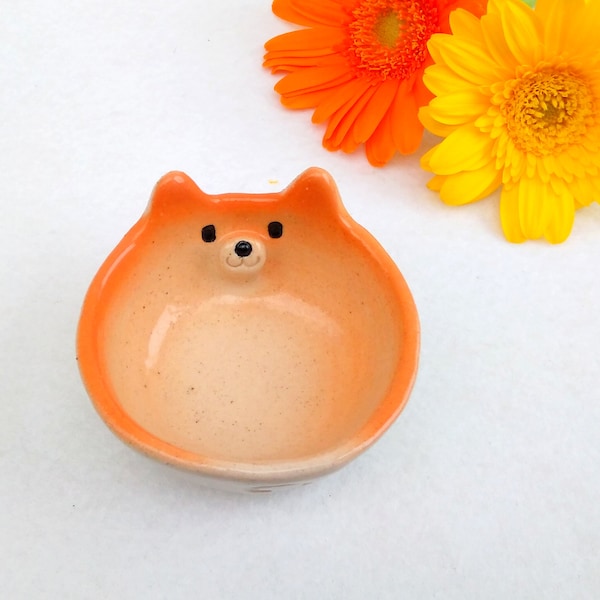 Very small Shiba Inu bowl ceramics Shiba dog Japan Handmade dog lovers gift