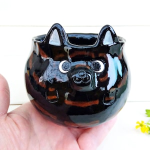 Handmade Kai Ken Dog Mug: Japanese Pottery Gift