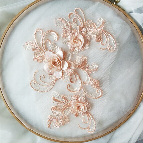 Motif Applique Trim Cosplay Costume Wedding Bridal Embroidery Sewing Craft DIY