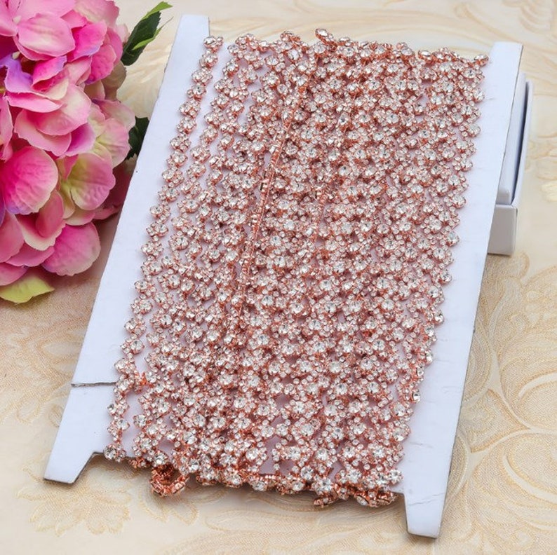 Rhinestone Trim Crystal Beaded Lace trim Rhinestone Applique Etsy