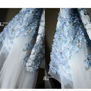 3D organza Floral embroidery Lace Fabric shabby DIY Dress Fabric bridal gown wedding dress table cloth bridal veil lace  55&quot; 1 Yard S0510
