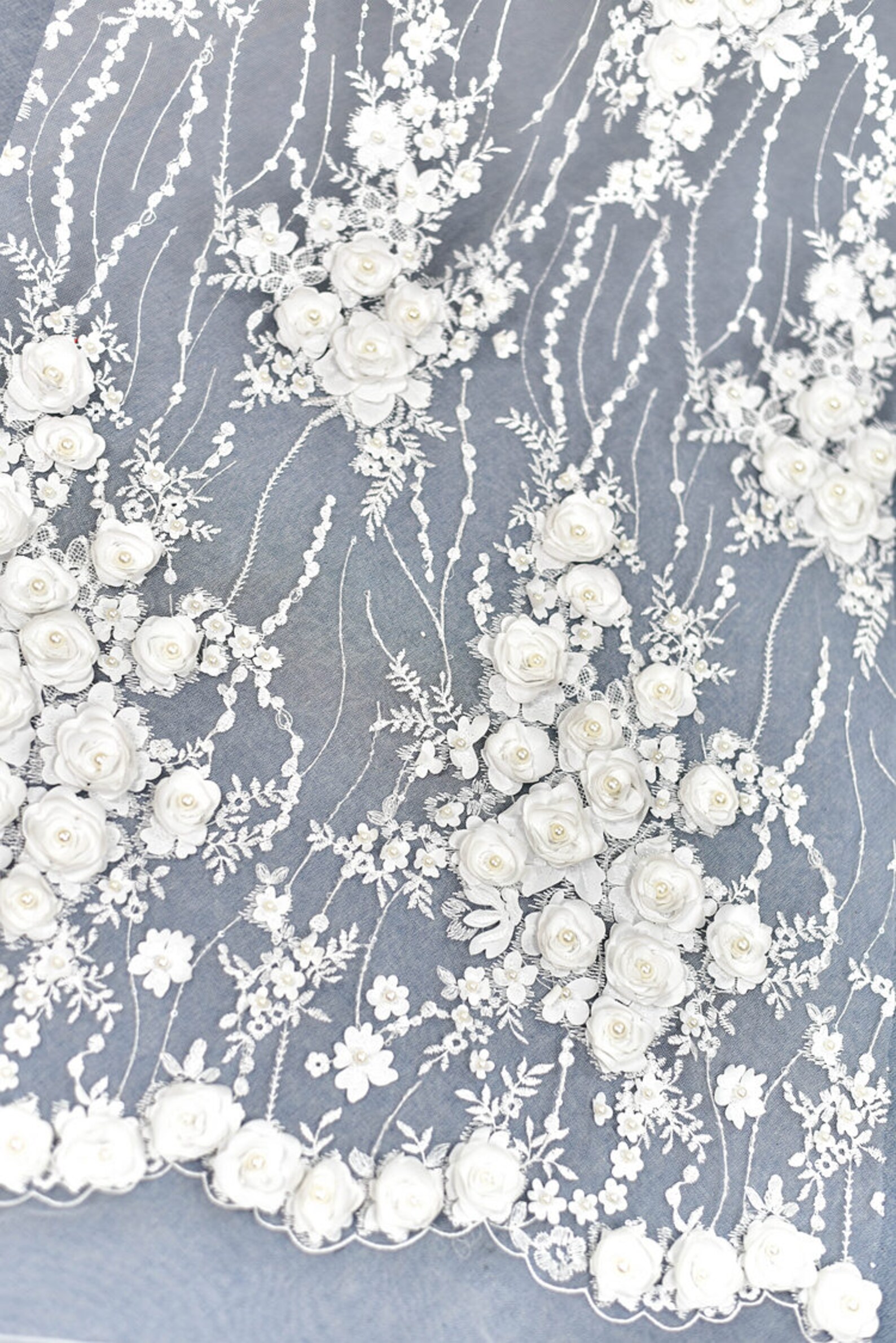 High Neck Pearl Beaded Ivory Lace Mermaid Prom Dresses, Elegant Prom Dresses ,PD0335