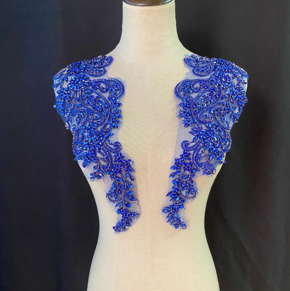 7363 Crystal Rhinestone Applique Belt Bridal Wedding Dress Blue Amazon.com: FANGZHIDI Rhinestone Applique for Wedding Dress  main image 3