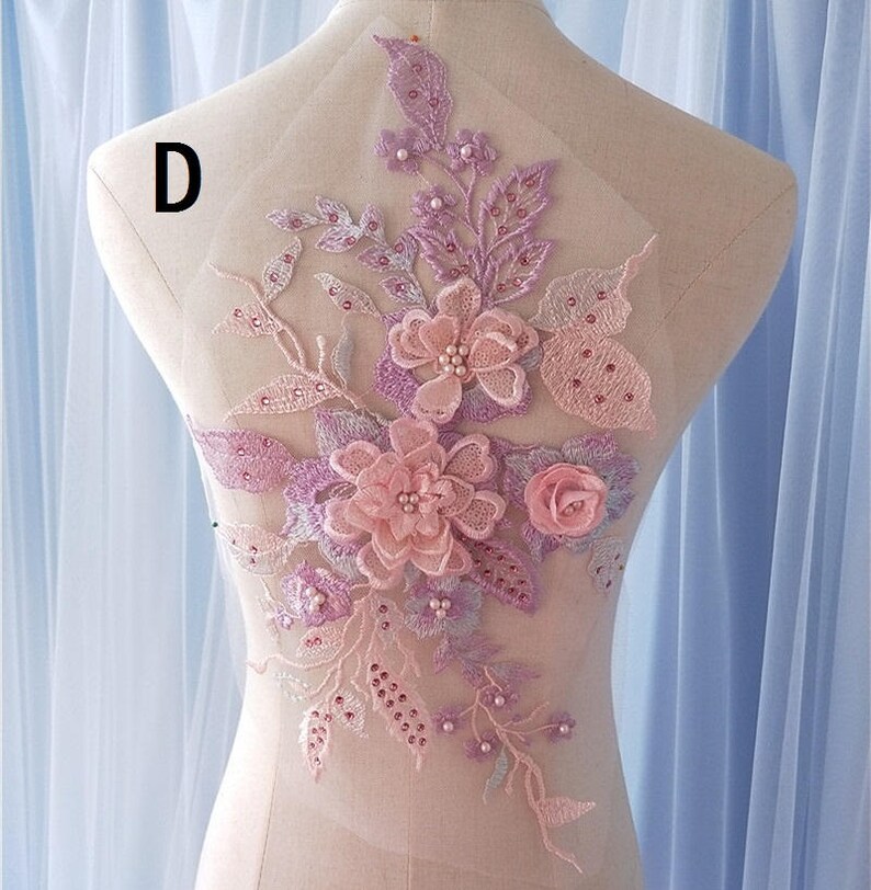 Navy Sequin Embroidery Lace Eb3029