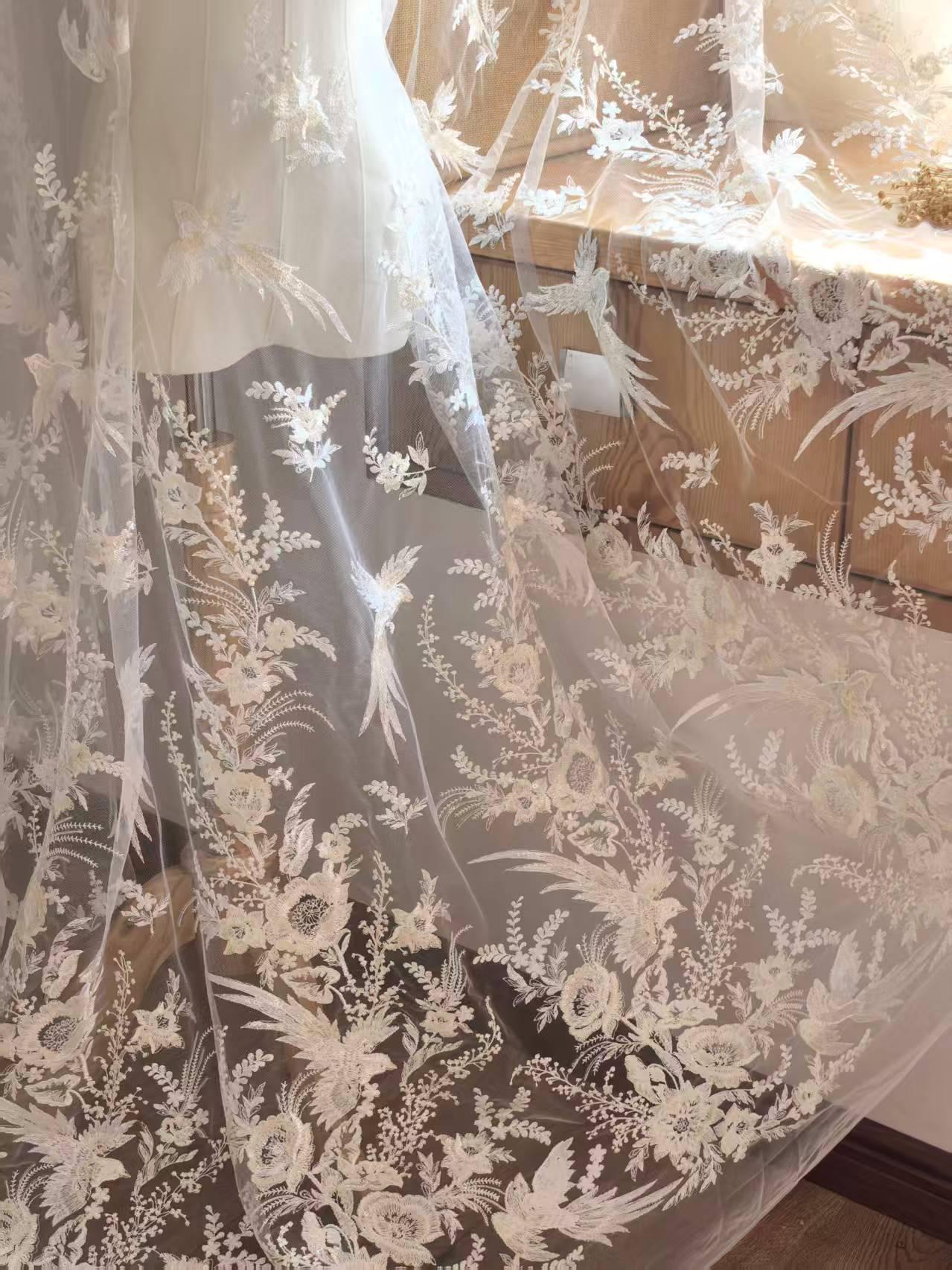 Embroidered Birds Gown - Etsy