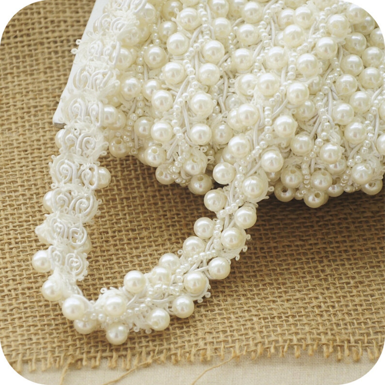 White Beaded Lace Trim Rhinestone Pearl Lace Trim for Wedding Etsy