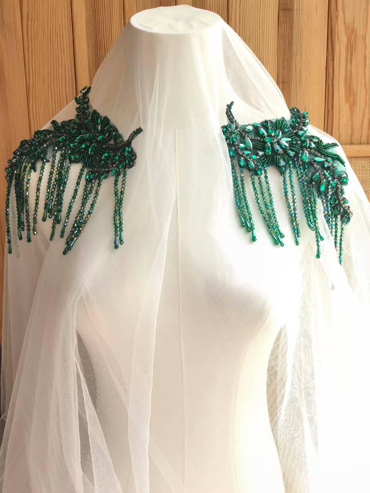 sachin and babi light blue dress Self-Portrait Green Rhinestone Maxi Dress main image 1