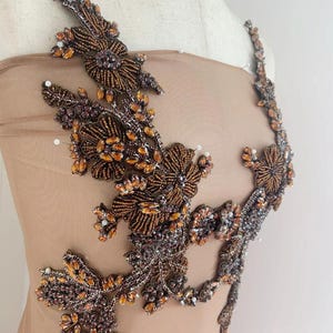 1 Pair Gray Blue Deluxe 3D Rhinestone Beaded crystal Applique Bridal Accessories Wedding Dress Sash bridal Belt Headband Straps X0413