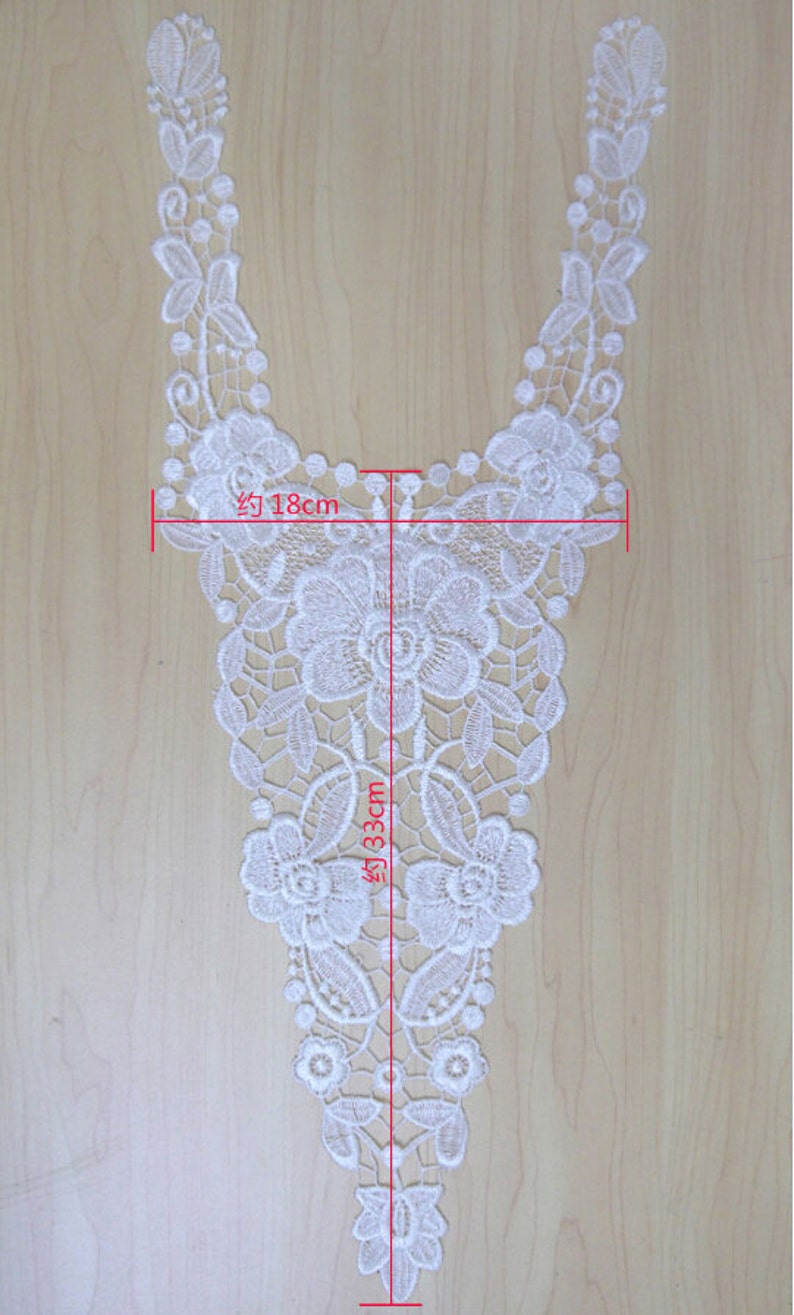 White Cotton Flower Lace Appliques Embroidery Hollowed Out Etsy