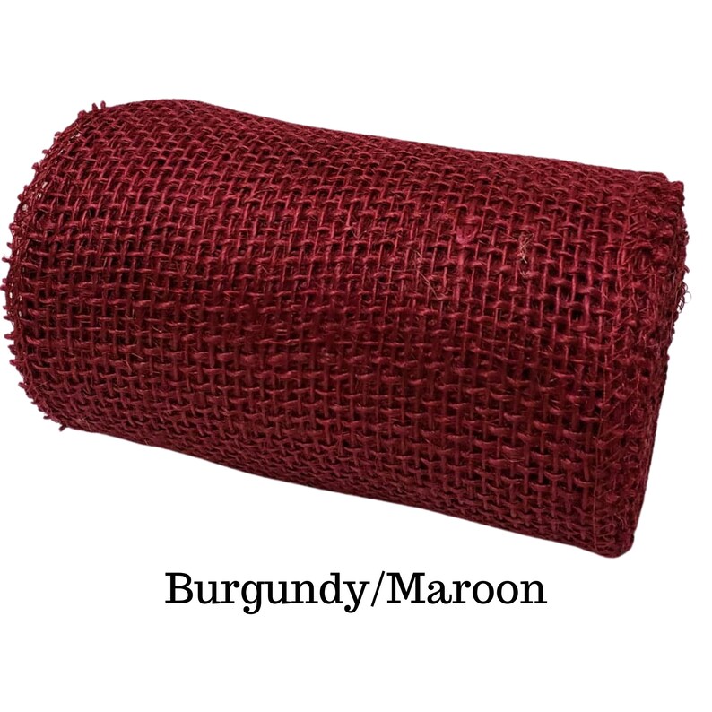 red burlap roll