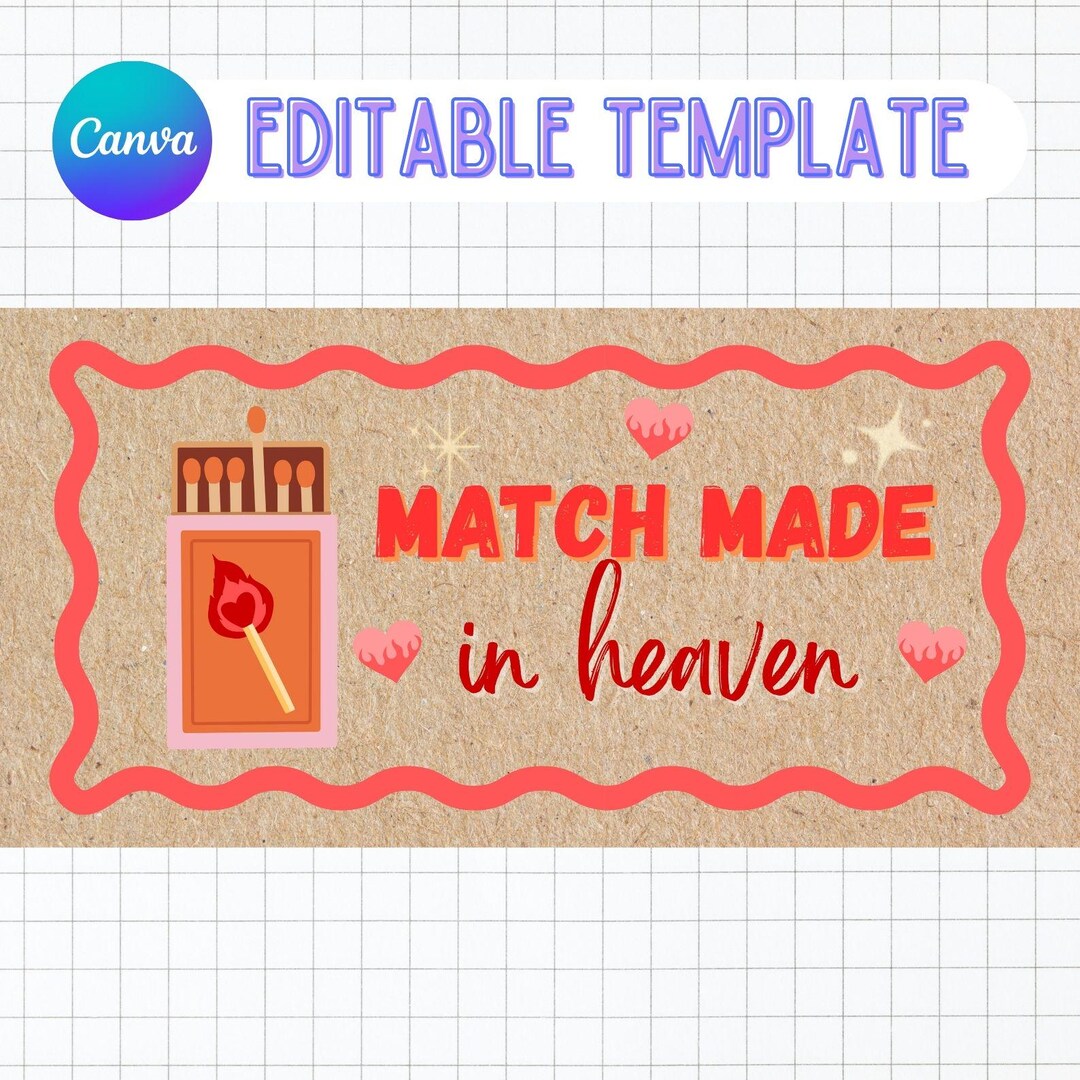 Editable Match Made in Heaven Engagement Party Banner Template | Custom ...