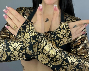 Futuristic EDM Festival Shrug | Handmade Exotic Dancewear | Eco-Friendly Rave Outfit for Women