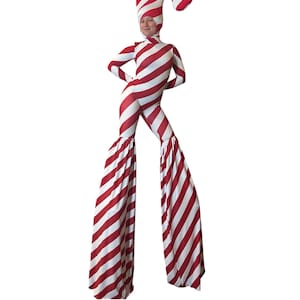 Stilt Walker. Silts covers. Christmas costume. Holiday costume