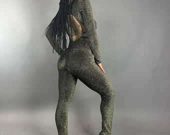 Exotic Dance Spandex Catsuit for Aerialist and Circus Performers