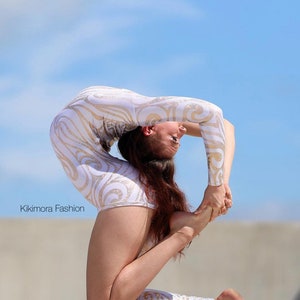 White Spandex Bodysuit for Circus, Dance, Costume - Custom Unisex Leotard Catsuit