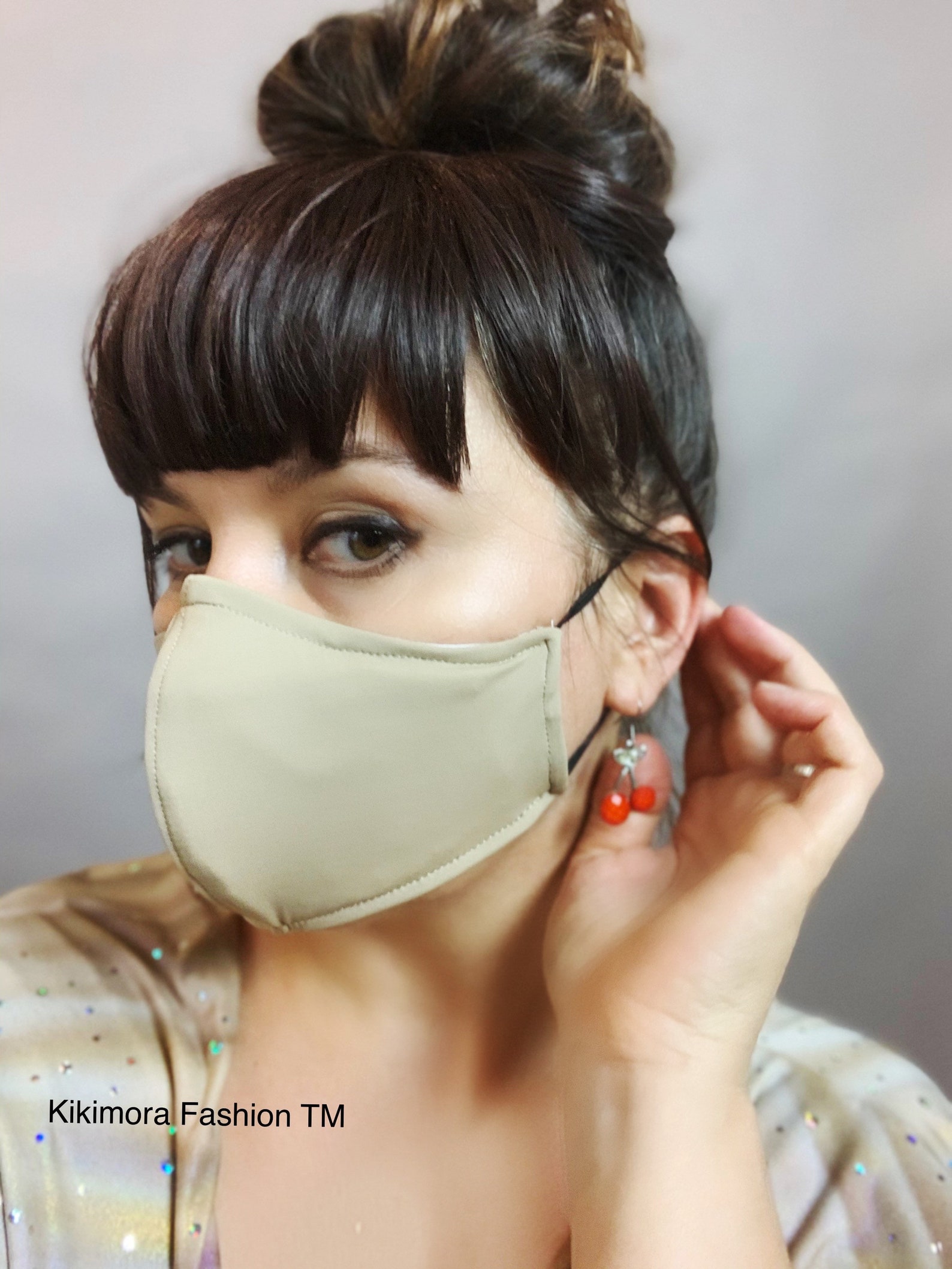 Elegant Beige color skin color face mask with 5 layer Etsy