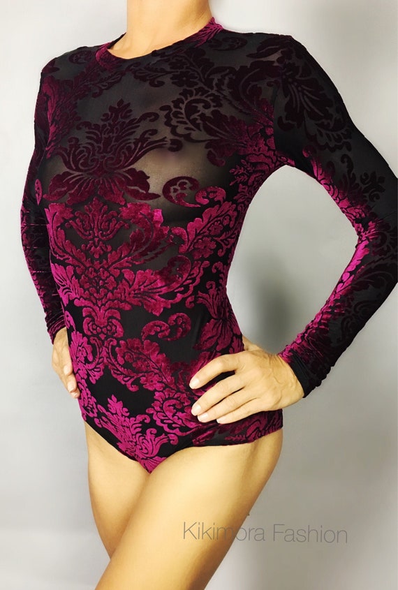 Sheer Bodysuit, Beautiful Lace Catsuit, Trending Now, Exotic Dance Wear. 