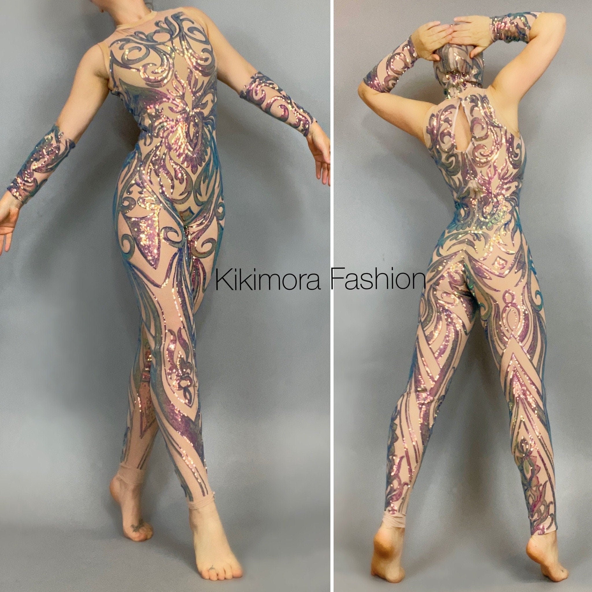 Showgirl Costume,beautiful Rhinestone Bodysuit for Woman or Men