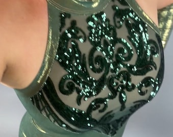 Gymnastic Contortion Catsuit: Custom Aerialist Leotard for Exotic Dance, Circus & Festival Performance
