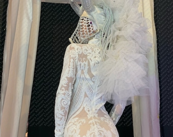 Glittering Sequin Bodysuit: Showgirl Costume, Wedding Jumpsuit, Festival Wear, Dance Outfit