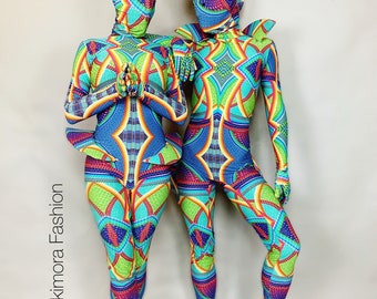 Under the sea outfit.Fantasy creature, cosplay woman or man, zentai fashion, exotic dance wear, circus costume.