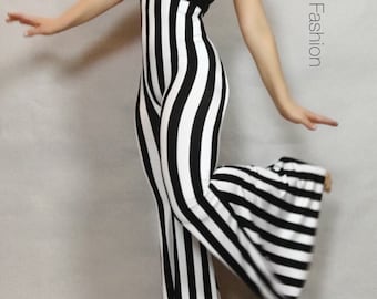 Retro Bellbottom Catsuit for Circus Party and Festival Fashion