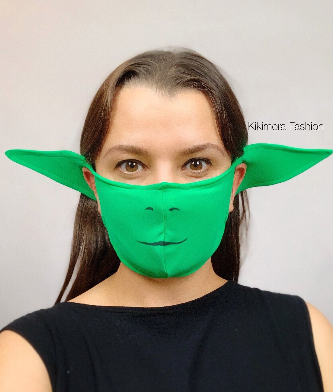 Beautiful Baby Yoda Costume Star Wars Face Mask Mandalorian Etsy
