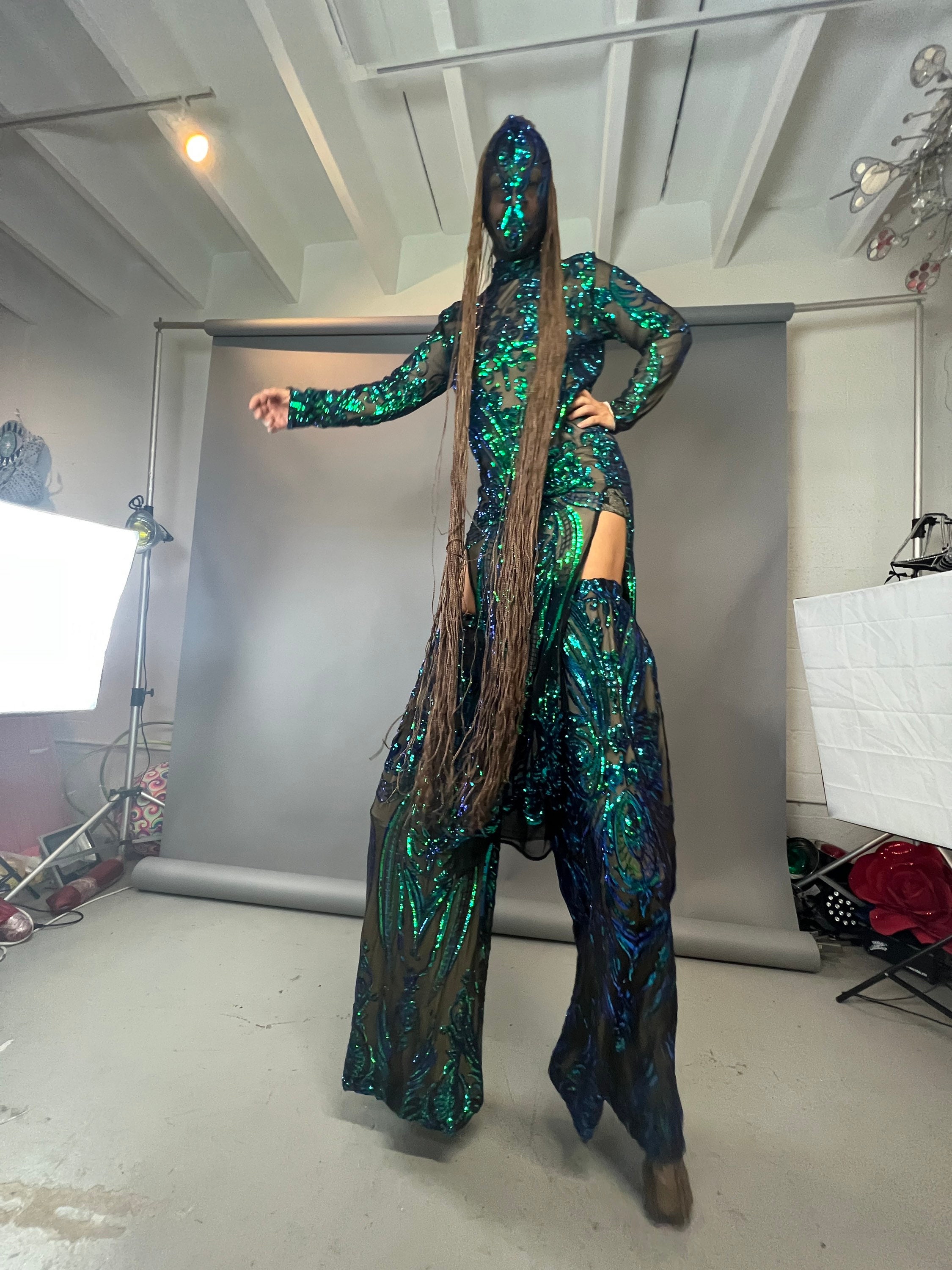Futuristic Clothing, Alien Costume, Coachella Outfit, Exotic Dance