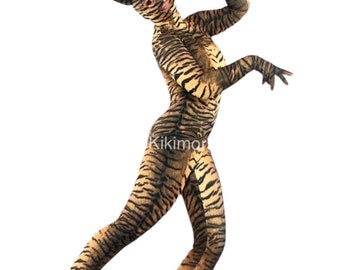 Cat woman costume, tiger costume,Halloween outfit,trending now, festival fashion. Exotic dance wear.