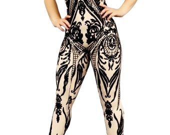Sequins Jumpsuit, Beautiful custom made Catsuit, Trending Now, Exotic Dance wear.