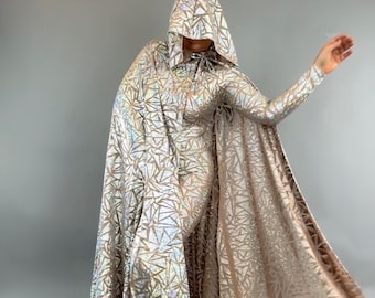 Cape costume, Shiny cape, super hero cape, Halloween costume, trending now. Festival fashion.
