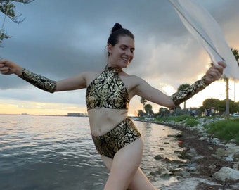 Festival Pole Dancer Outfit for Trendy Showgirl and Gogo Performances