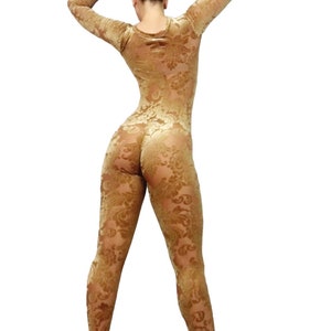 Velvet Bodysuit: Custom Dance Uniform for Aerialists, Contortionists, Exotic Performers - Unisex