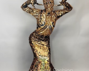 Sequins Catsuit.Headpiece.Gloves. Skirt. Futuristic clothing, exotic dancer wear, circus party outfit.