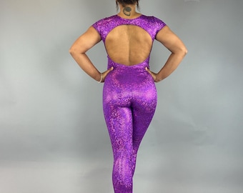 Shiny Spandex Bodysuit: Exotic Dance, Aerialist, Rave, Fairy Costume - Festival & Performance Wear