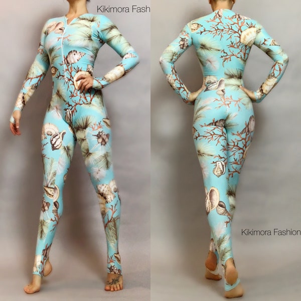 Unter dem Meer Outfit, schöne Muschel-Body für Frau, aktive Kleidung, neonsuit.Mermaid Kostüm, Neuer Trend made in den USA.