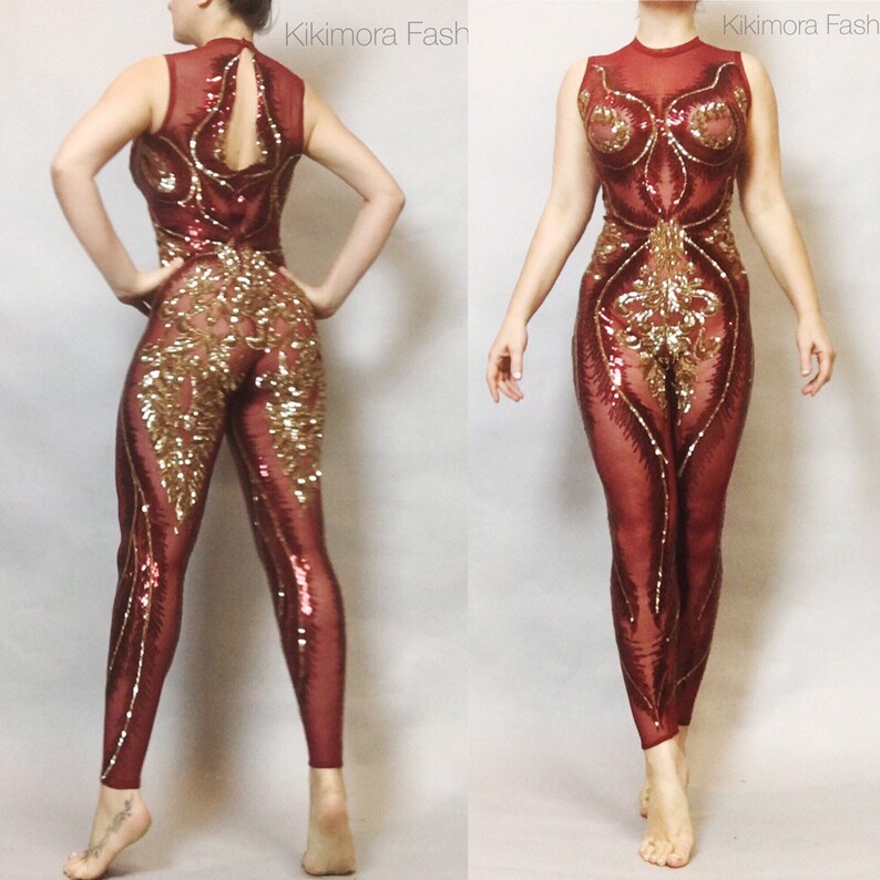 sequin bodysuit outfit