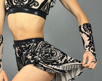 Exotic Dance Bodysuit: Showgirl Costume for Pole, Circus, Festival & Cheerleader Performance