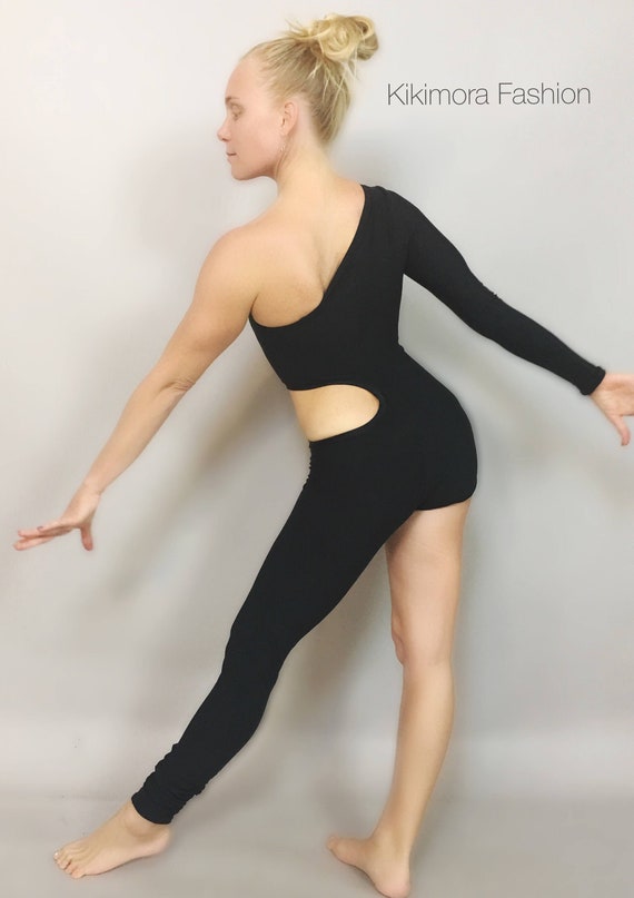 Black unitard dance top