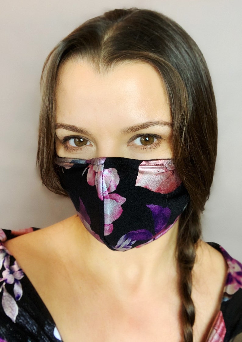 Night Bloom. Face mask. Breathing mask. Elegant accessory Etsy