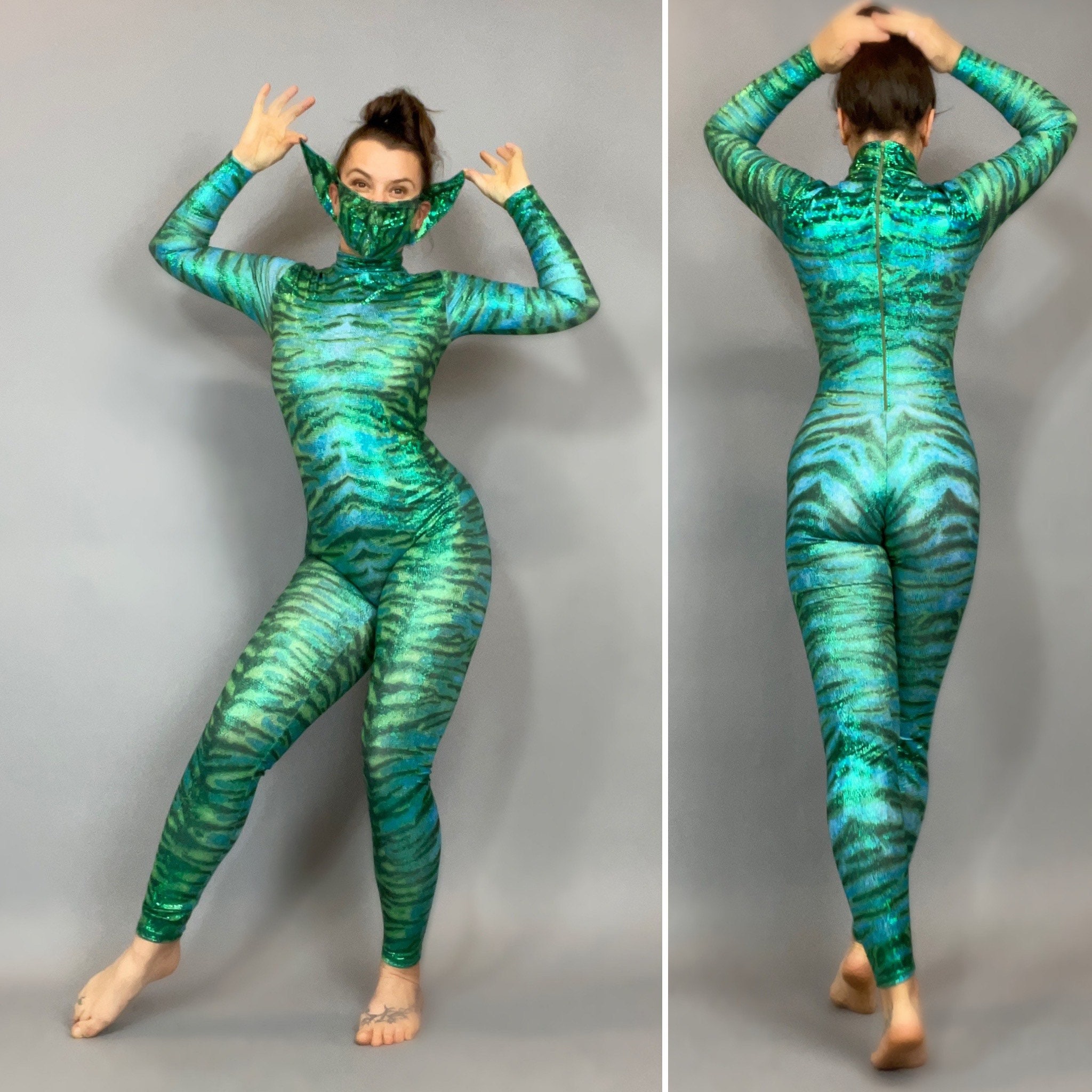 Green hotsell snakeskin bodysuit
