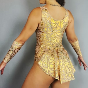 Einzigartiger Glam Festival Bodysuit für Tanz und Gymnastik