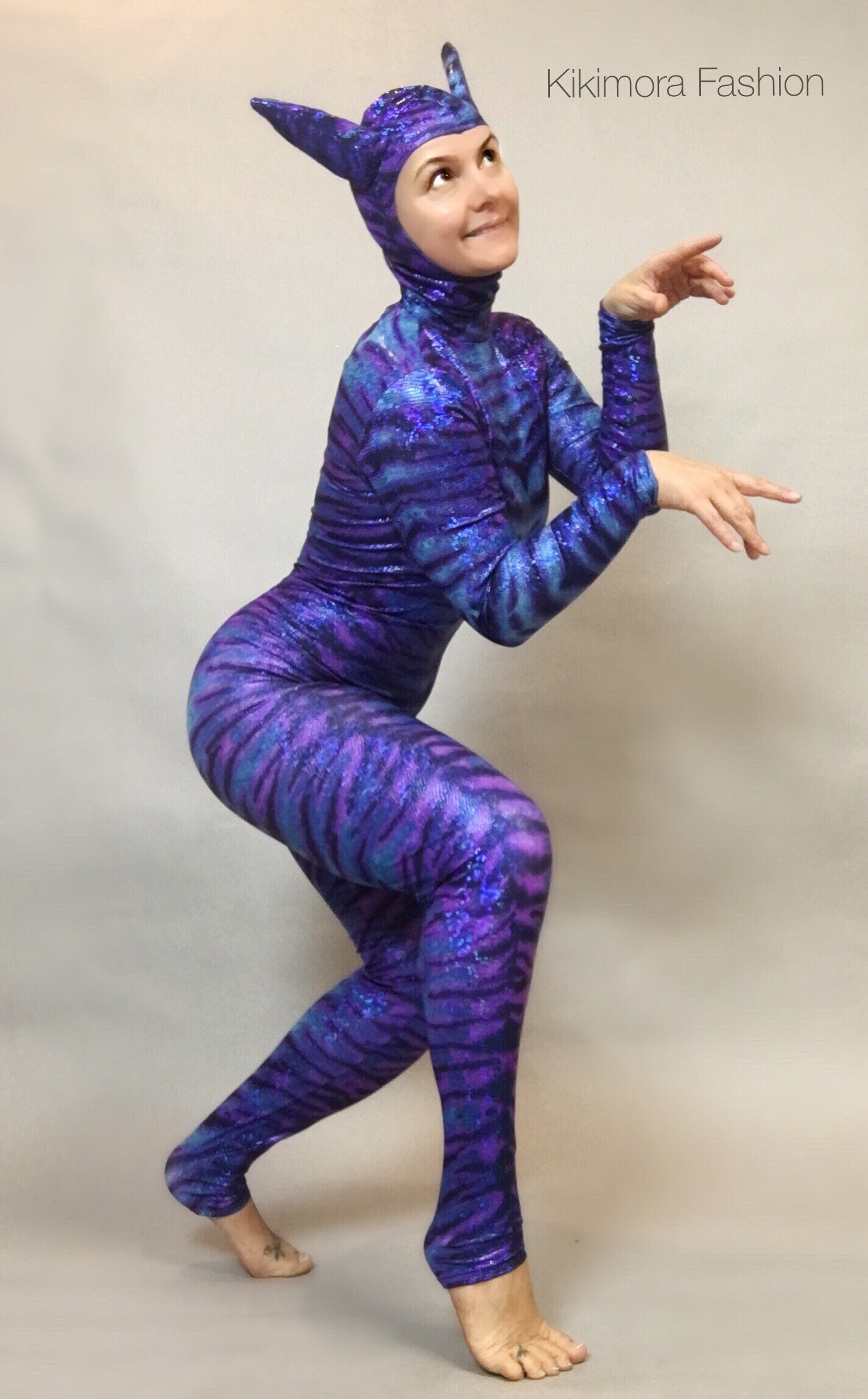 Avatar Costume Dark Blue. Catsuit 