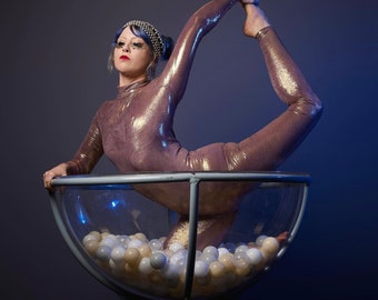Lavender Gold Beautiful jumpsuit. Aerialist costume. Exotic dance wear. Trending now. Futuristic Fashion