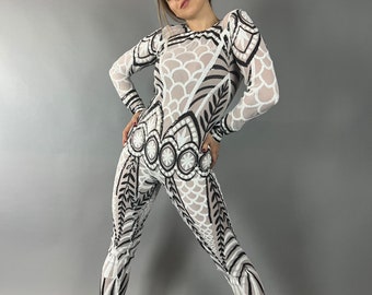 Sequin Catsuit for Bridal or Exotic Dance, Perfect Festival Clothing