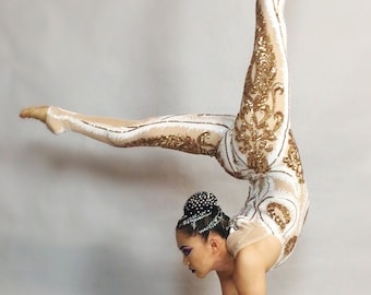 Sequin bodysuit, sheer catsuit, costume for contortionist , gymnast, dance wear, wedding jumpsuit.