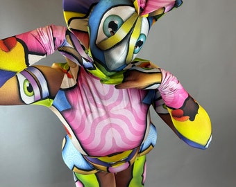 Picasso Cobra. Snake costume. Gymnastic , acrobatics, dancers, contortionist outfit. Uniform. Custom made.