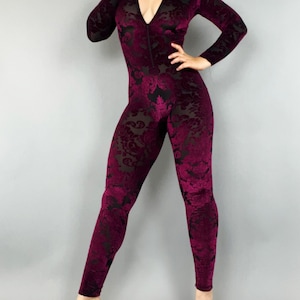 Elegant Catsuit, Exotic dance wear, sheer clothing, trending now.