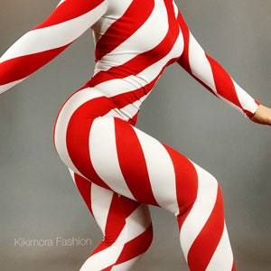 Candy Girl costume, spandex catsuit for Circus performers,Beautiful Dance wear, Dance teacher gift image 2